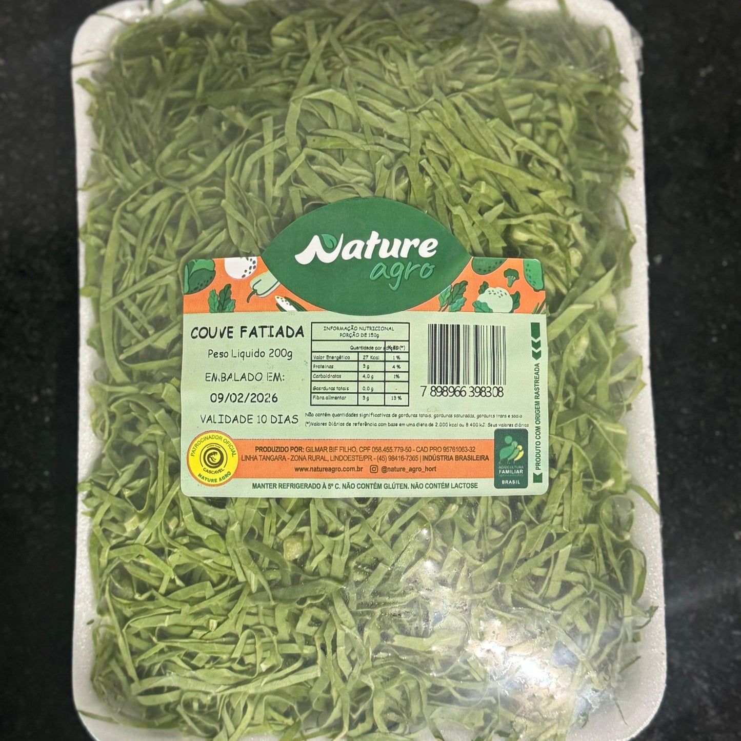 Couve Folha Fatiada 200g | Cód 310