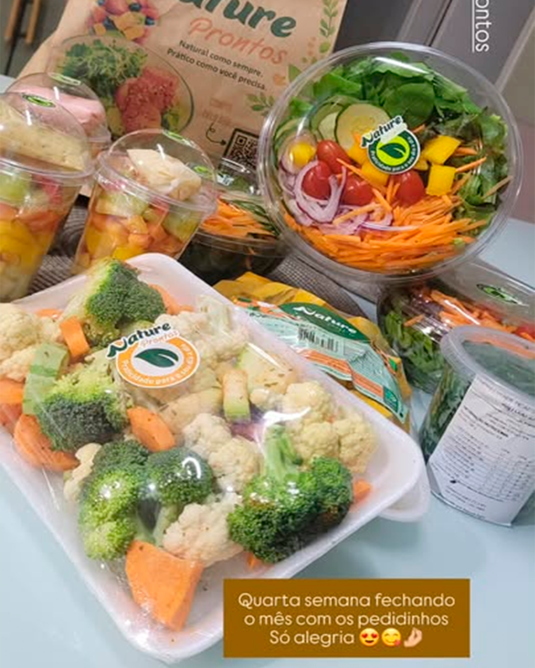 Kit de saladas e legumes prontos Nature Prontos da semana