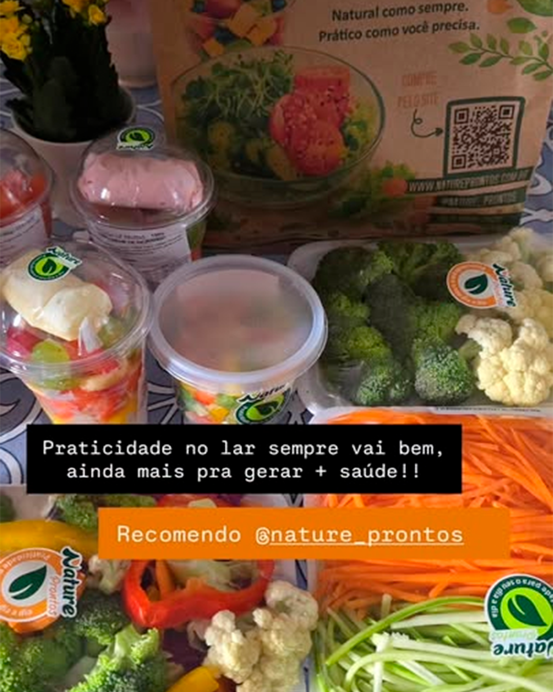 Cliente Nature Prontos: praticidade e saude, recomendo
