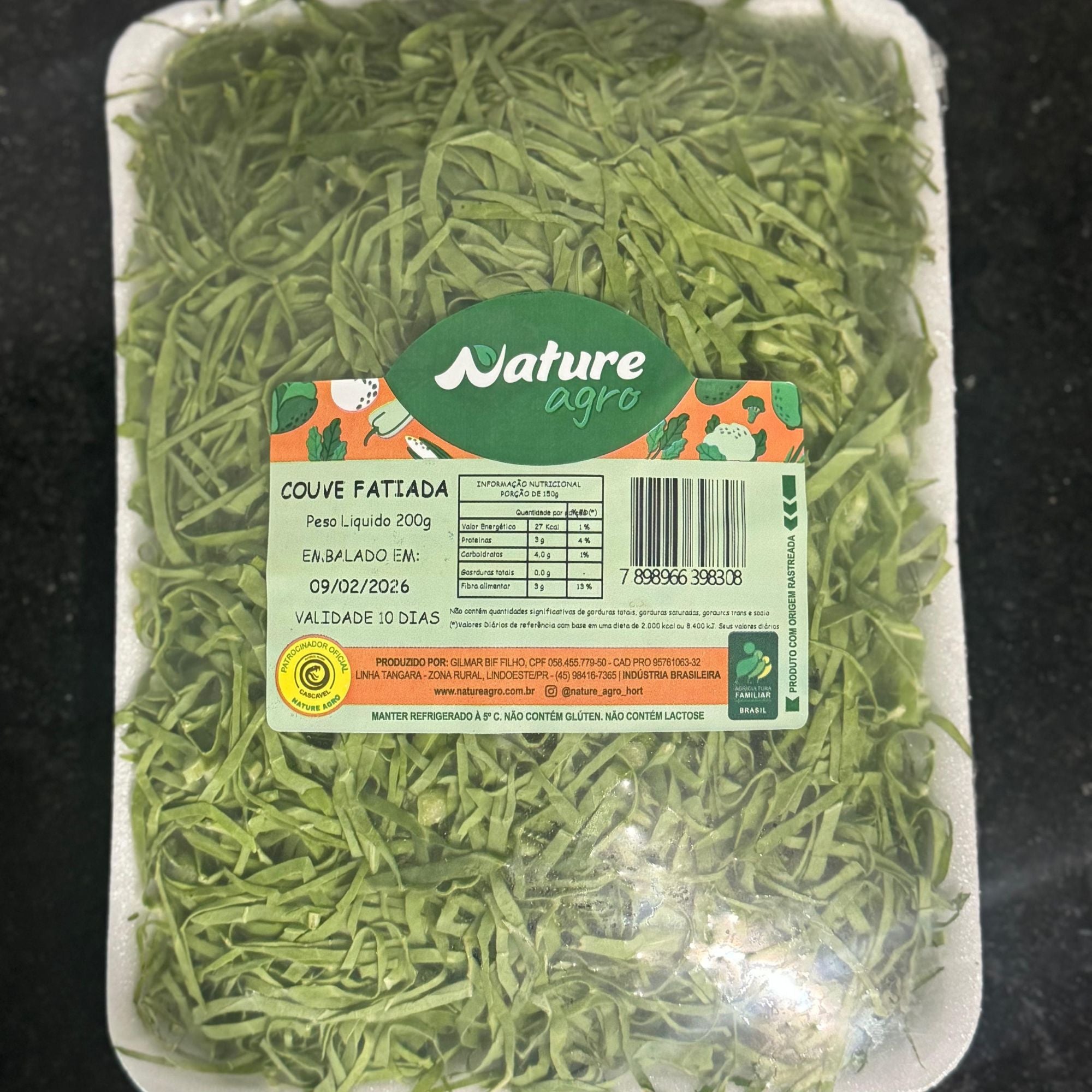 Couve Folha Fatiada 200g | Cód 310