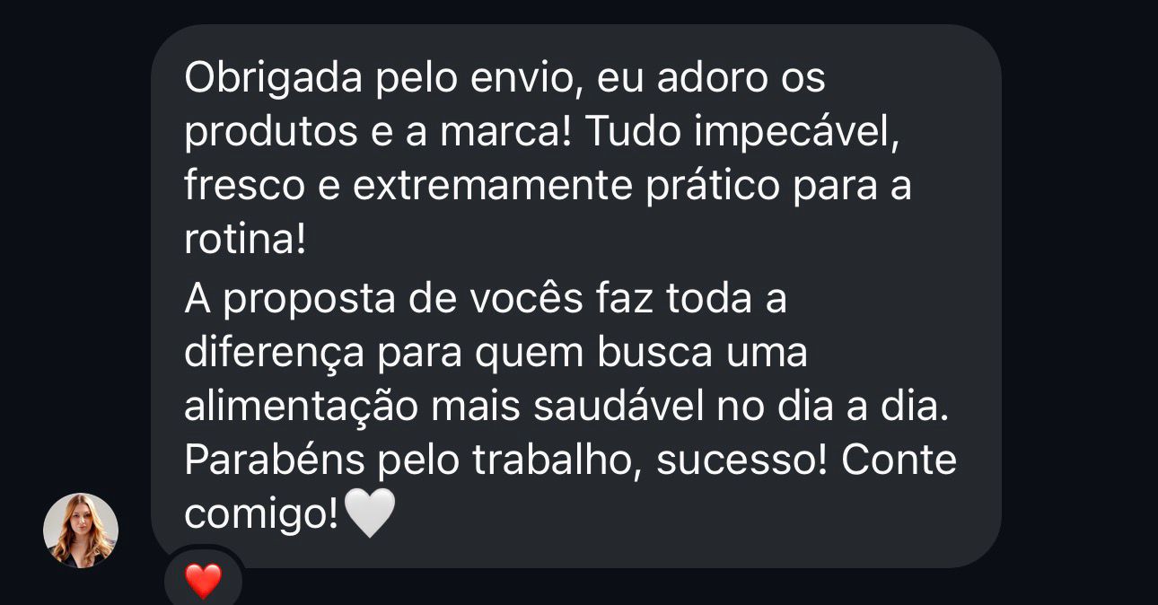 Depoimento de cliente Nature Prontos em Cascavel